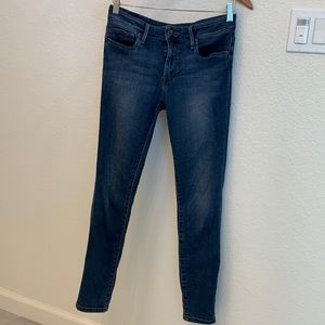Joe’s Jeans, mid-rise skinny ankle, high stretch.